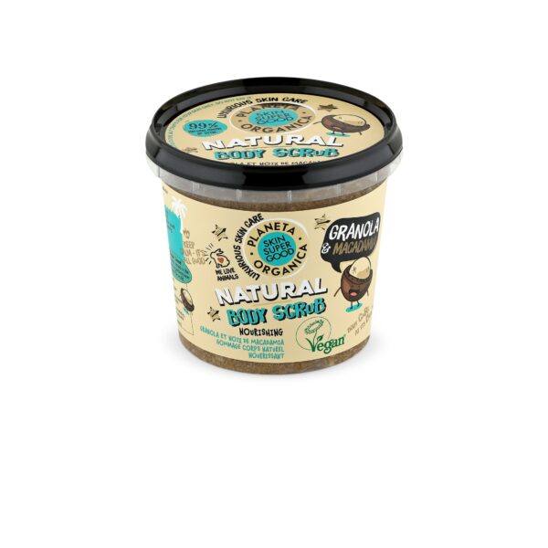 EXFOLIANTE CORPORAL NATURAL DE GRANOLA Y MACADAMIA, 360 ml