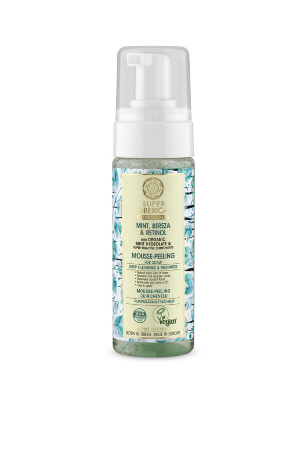 MOUSSE-PEELING CAPILAR PROFESIONAL MENTA, ABEDUL Y RETINOL, PARA CABELLO GRASO, 170ML