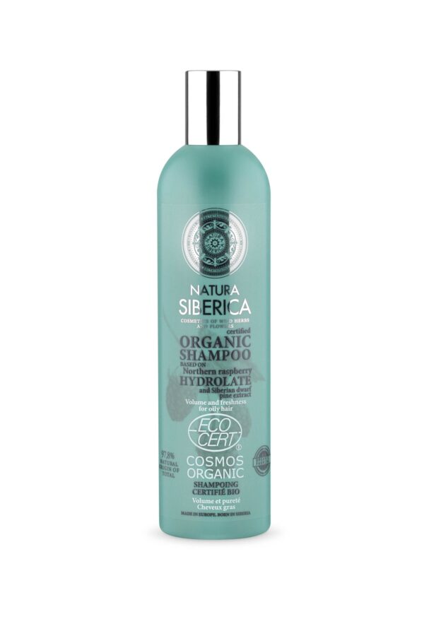 CHAMPU ORGANICO CERTIFICADO. VOLUMEN Y FRESCOR. PARA CABELLO GRASO, 400ML