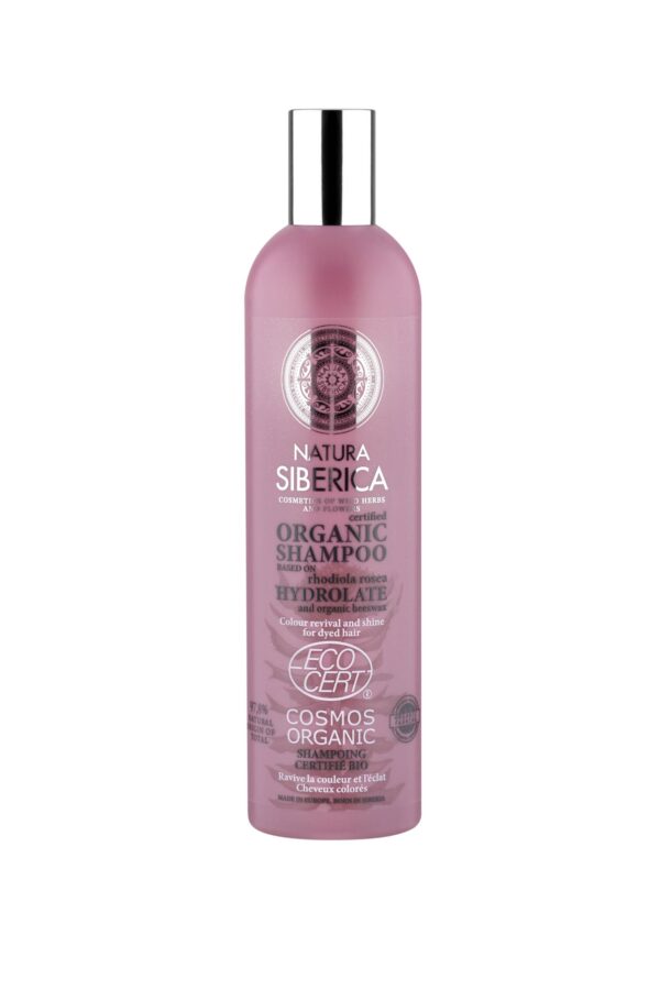 CHAMPU ORGANICO CERTIFICADO. REVITALIZACION DEL COLOR Y BRILLO. PARA CABELLO TEÑIDO, 400 ml