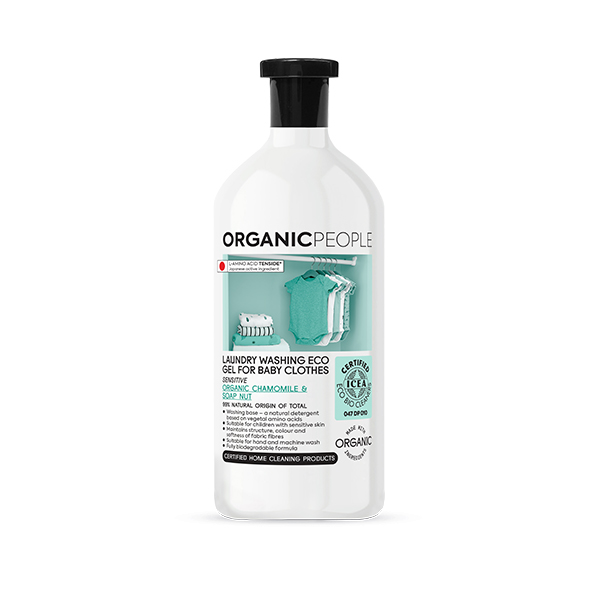 DETERGENTE LÍQUIDO DELICADO PARA LA ROPA DE BEBÉ ECOLÓGICO. ORGANIC CHAMOMILE & SOAP NUT, 1000 ml