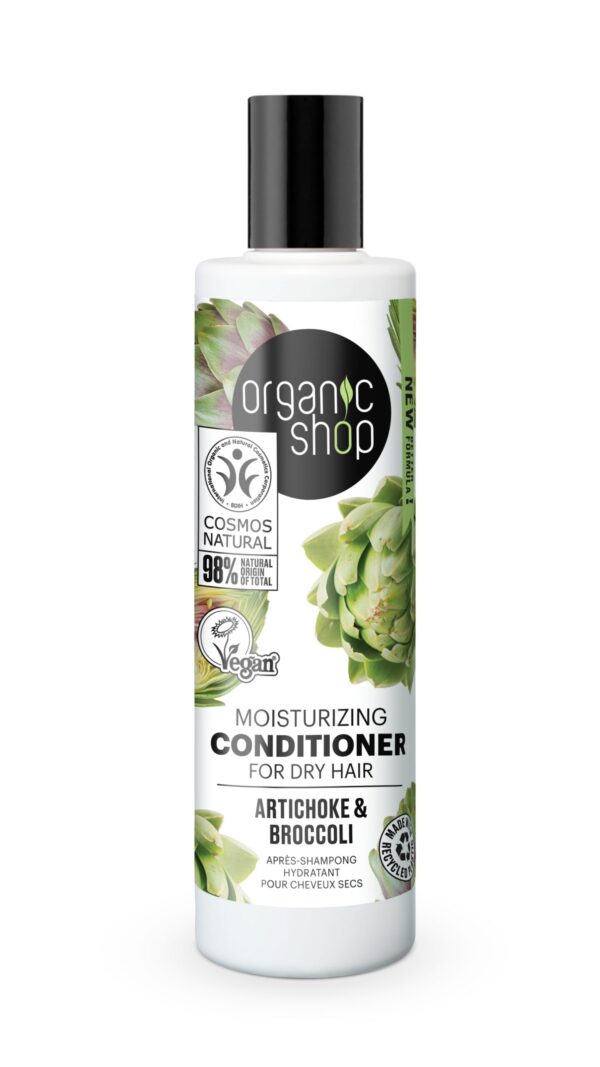 ACONDICIONADOR HIDRATANTE PARA CABELLO SECO «ALCACHOFA Y BRÓCOLI» DE ORGANIC SHOP, 280 ML