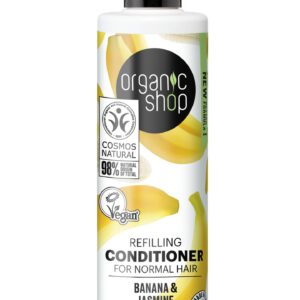 ACONDICIONADOR RELLENADOR PARA CABELLO NORMAL «PLÁTANO Y JAZMÍN», 280 ML