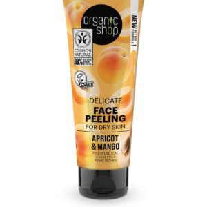 PEELING FACIAL SUAVE PARA PIEL SECA «ALBARICOQUE Y MANGO» DE ORGANIC SHOP, 75 ML