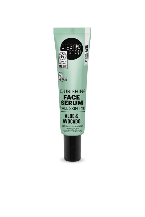SÉRUM FACIAL HIDRATANTE PARA TODO TIPO DE PIEL «AGUACATE Y ALOE» DE ORGANIC SHOP, 30 ML