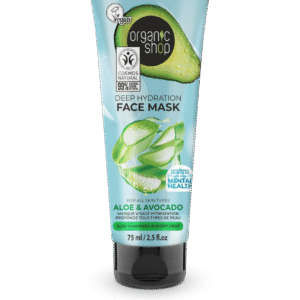 MASCARILLA FACIAL DE HIDRATACIÓN PROFUNDA PARA TODO TIPO DE PIEL «AGUACATE Y ALOE» DE ORGANIC SHOP, 75 ML