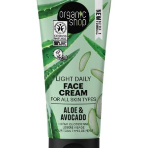 CREMA FACIAL ALISANTE PARA TODO TIPO DE PIEL «AGUACATE Y ALOE» DE ORGANIC SHOP, 50 ML