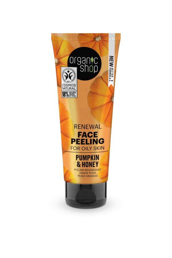 EXFOLIANTE FACIAL RENOVADOR PARA PIEL GRASA «CALABAZA Y MIEL» DE ORGANIC SHOP, 75 ML