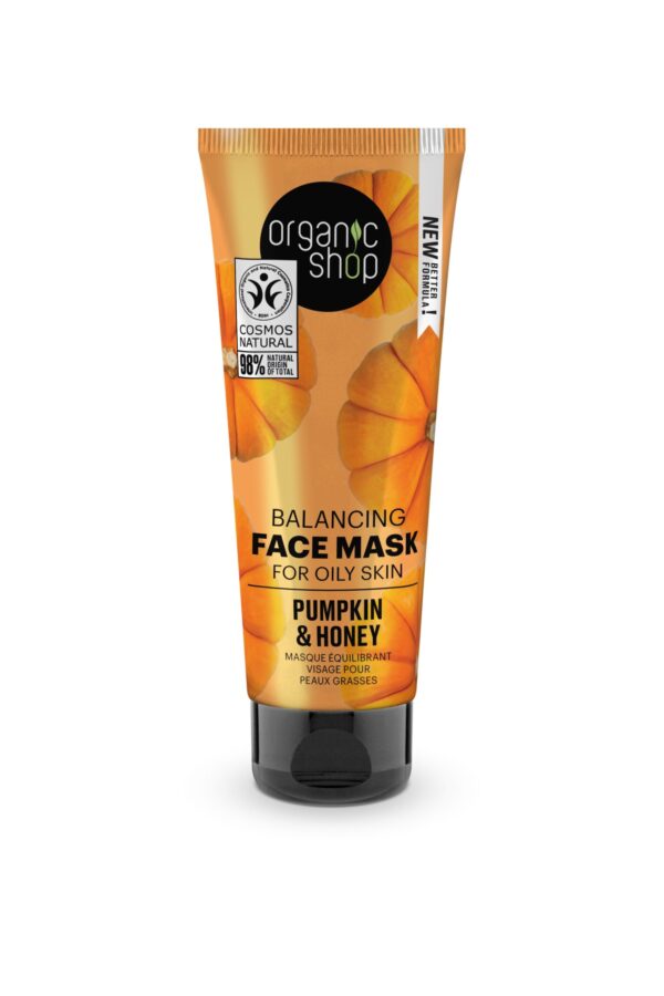 MASCARILLA FACIAL EQUILIBRANTE PARA PIEL GRASA «CALABAZA Y MIEL» DE ORGANIC SHOP, 75 ML
