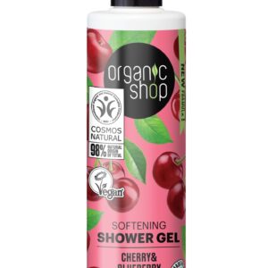 GEL DE DUCHA SUAVIZANTE «CEREZA Y ARÁNDANO AZUL» DE ORGANIC SHOP, 280 ML