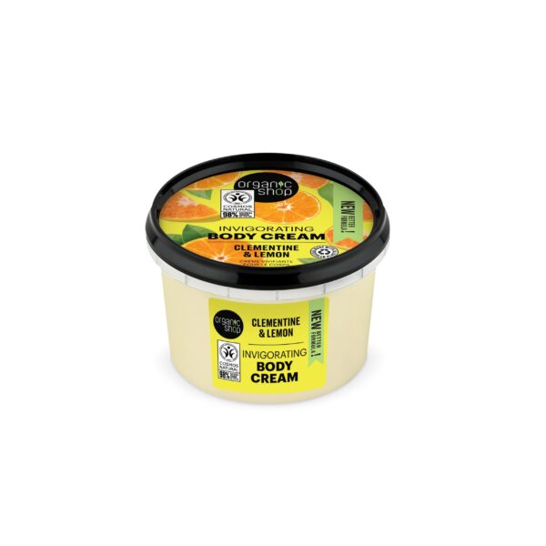 CREMA CORPORAL VIGORIZANTE «CLEMENTINA Y LIMÓN» DE ORGANIC SHOP, 250 ML