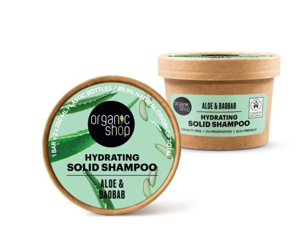 CHAMPÚ SÓLIDO HIDRATANTE ALOE Y BAOBAB, 60 G