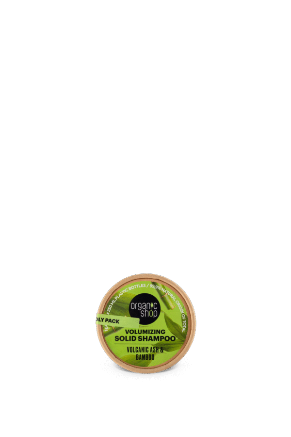 CHAMPÚ SÓLIDO VOLUMINIZADOR CENIZAS VOLCÁNICAS Y BAMBÚ, 60 G