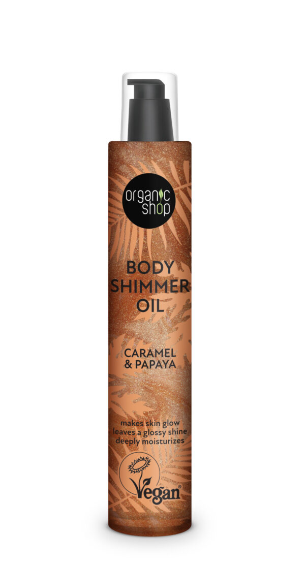 ACEITE BODY SHIMMER CARAMELO Y PAPAYA , 100 ML