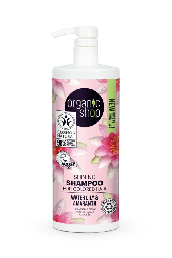 CHAMPÚ BRILLO PARA CABELLO TEÑIDO NENÚFAR Y AMARANTO, 1000 ML