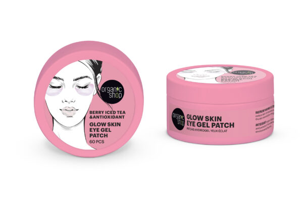 PARCHES DE GEL PARA OJOS "GLOW SKIN" TÉ DE BAYAS HELADO Y ANTIOXIDANTE, 60 PCS