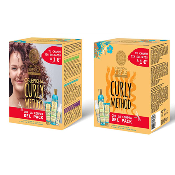 SET CURLY OBLEPIKHA: CHAMPÚ SIN SULFATOS 400 ML + GEL DE RIZOS 200 ML + ESPUMA MOLDEADORA 170 ML