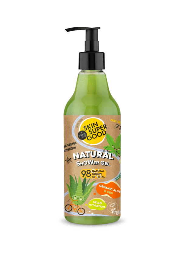 SKIN SUPER GOOD. NATURAL SHOWER GEL "HELLO HYDRATION", 500 ML