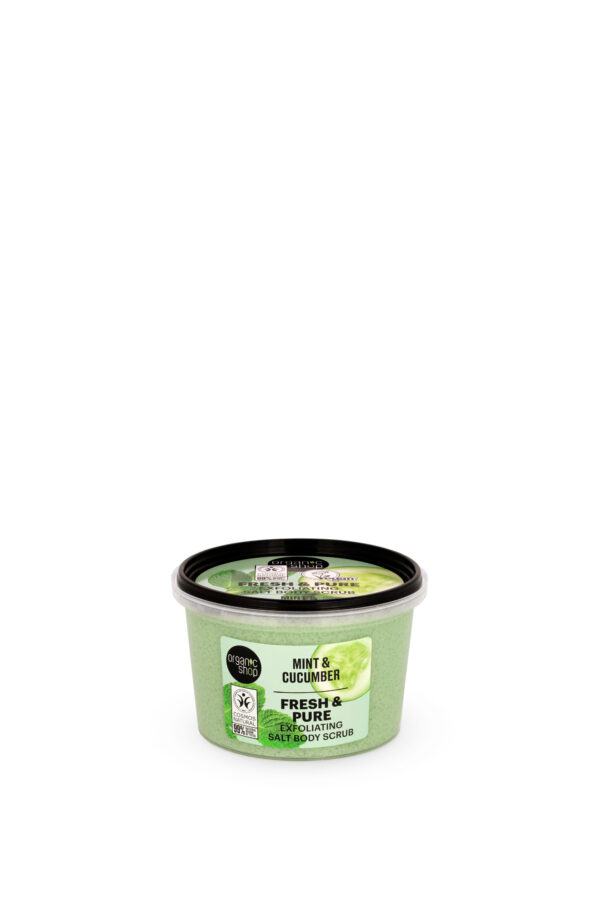 EXFOLIANTE CORPORAL DE SAL CON MENTA Y PEPINO «FRESH & PURE», 250 ml