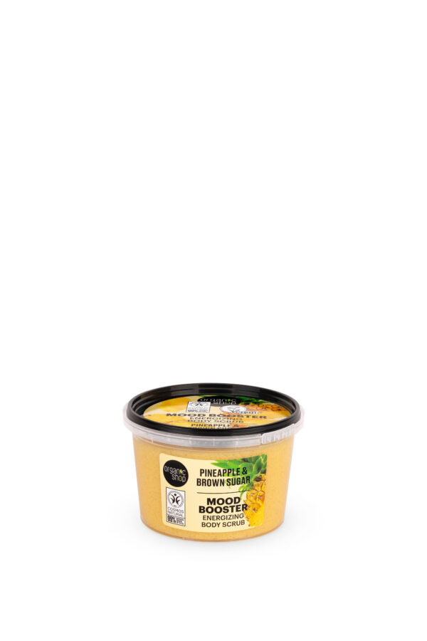 EXFOLIANTE CORPORAL ENERGIZANTE CON PIÑA Y AZÚCAR MORENO «MOOD BOOSTER», 250 ml