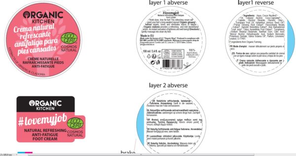 CREMA NATURAL REFRESCANTE ANTI- FATIGA PARA PIES  #ILOVEMYJOB,  100 ML - Image 3