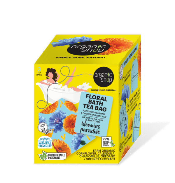 BOLSITAS DE TÉ DE BAÑO DE FLORES «BLOOMING PARADISE», 3 X 50 G