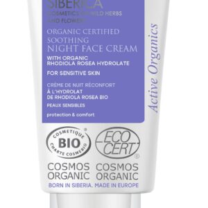 CREMA DE NOCHE FACIAL CALMANTE CERTIFICADA ORGÁNICA PARA PIEL SENSIBLE, 50 ML