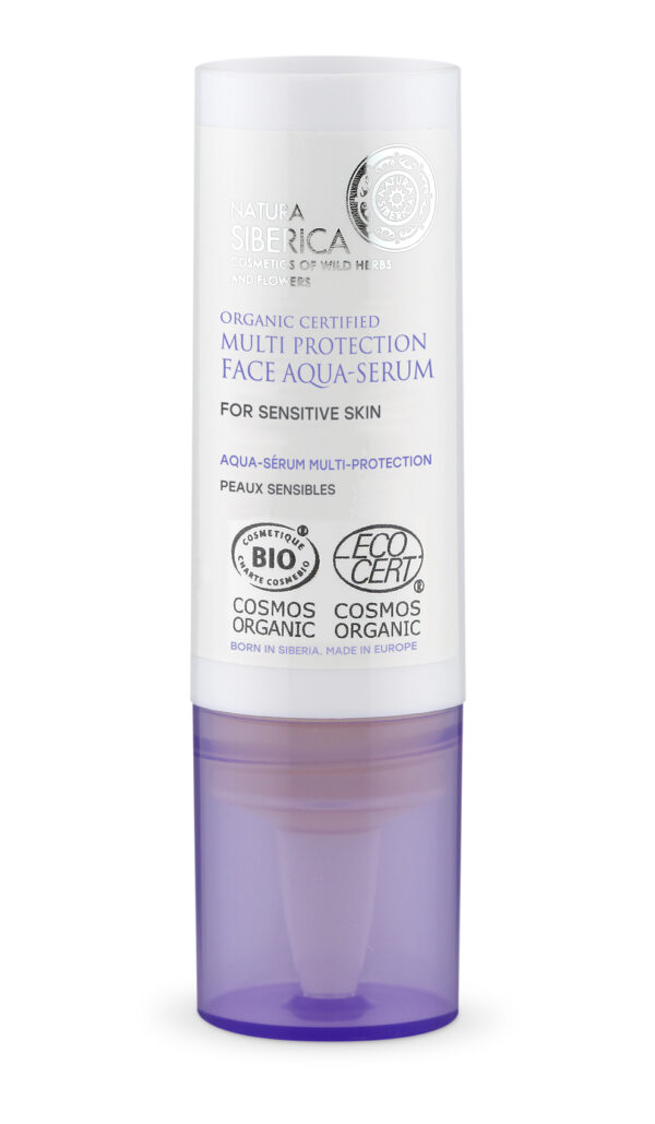 AQUA-SÉRUM FACIAL MULTIPROTECCIÓN CERTIFICADO ORGÁNICO PARA PIEL SENSIBLE, 15 ML