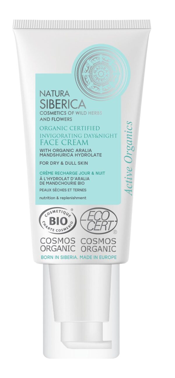 CREMA DE DÍA Y NOCHE FACIAL VIGORIZANTE  PARA PIEL SECA Y APAGADA CERTIFICADA ORGÁNICA , 50 ML
