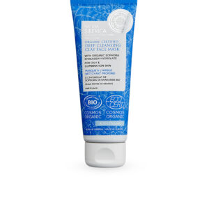 MASCARILLA DE ARCILLA FACIAL LIMPIEZA PROFUNDA CERTIFICADA ORGÁNICA PARA PIEL GRASA Y MIXTA, 75 ML