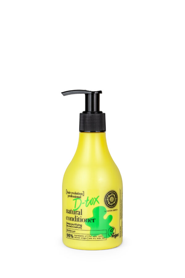 ACONDICIONADOR NATURAL DE ARCILLA BLANCA <<D-tox>> LIMPIEZA PROFUNDA, 245 ML