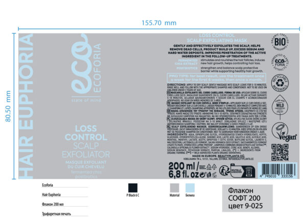 EXFOLIANTE ANTICAÍDA PARA EL CUERO CABELLUDO "LOSS CONTROL", 200 ML - Image 3