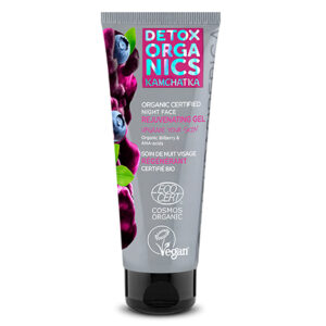 Gel de noche facial rejuvenecedor certificado orgánico
